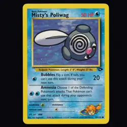 Misty's Poliwag 89/132 Gym Challenge Common Pokemon TCG LP - Image 1