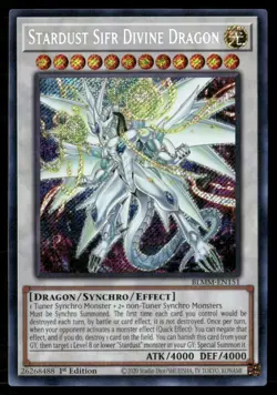 Stardust Sifr Divine Dragon BLMM-EN151 Secret Rare Yu-Gi-Oh 1st Edition NM - Image 1