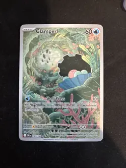 Pokemon TCG Clamperl 195/182 Destined Rivals Illustration - Image 1