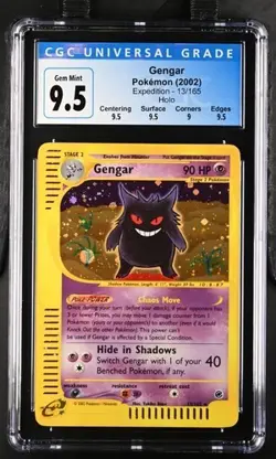 POKEMON TCG EXPEDITION GENGAR HOLO RARE 13/165 9.5 GEM MINT GRADE - Image 1