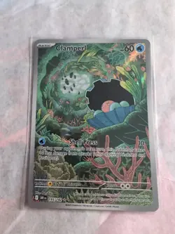 Pokemon TCG Clamperl Card Destined Rivals Illustration Rare, Card 195/182 - Image 1