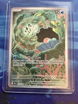Pokemon TCG Clamperl 195/182 Destined Rivals Illustration Rare NM - Image 1