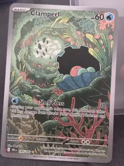 Pokemon TCG Destined Rivals Clamperl Illustration Rare 195/182 Pack Fresh NM - Image 1