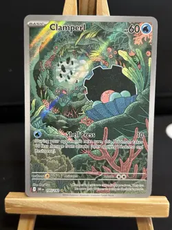 Pokemon TCG Destined Rivals Clamperl Illustration Rare 195/182 Pack Fresh NM - Image 1