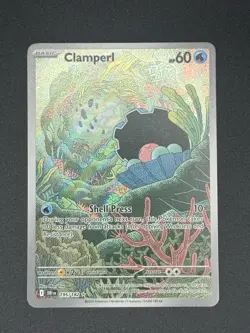 Pokemon TCG Destined Rivals Clamperl Full Art Card 195/182 NM Condition - Image 1
