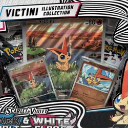 Pokemon TCG Black Bolt & White Flare Unova Victini Illustration Collection Box - Image 5