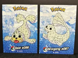 SEEL X DEWGONG LOT - POKEMON CRYSTAL CARD COLLECTION CCG CRACKED HOLO - Image 1