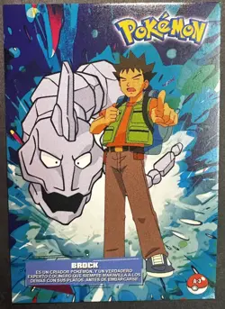 BROCK X ONIX - POKEMON JOHTO CARDS TOP POKEDEX CARD ART - Image 1