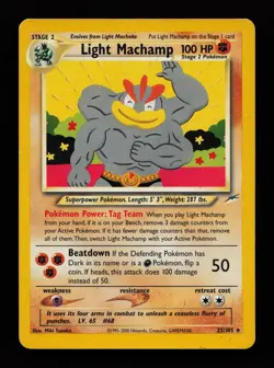 Light Machamp 25/105 Unlimited Rare Neo Destiny Pokemon Cards - Image 1
