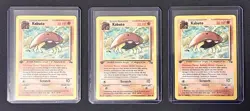 3x 1st Edition Fossil Kabuto Pokemon Cards LP Vintage WOTC Lot - Image 1