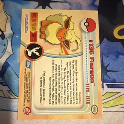 Topps Flareon #136 Pokemon TV Animation Edition Holo Promo Card EN - Image 2