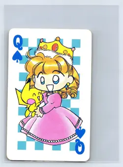 1998 POKEMON PIPIPI ADVENTURE PLAYING CARDS Pikachu Queen of Spades US SELLER - Image 1