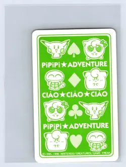 1998 POKEMON PIPIPI ADVENTURE PLAYING CARDS Pikachu Queen of Spades US SELLER - Image 2