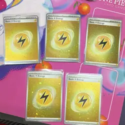 Basic Lightning Energy 004 Holo Pokemon TCG English 5-Card Lot - Image 1