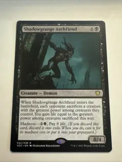 Shadowgrange Archfiend Commander: Innistrad: Crimson Vow Regular - Image 1