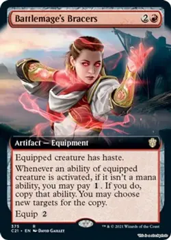 Battlemage's Bracers (Extended Art) Commander 2021 C21 375 Rare NM - Image 1