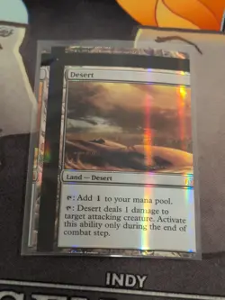 1x Miscut Foil Desert Magic The Gathering NFC (Horizontal Crease) - Image 1