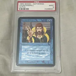 1993 MAGIC THE GATHERING ALPHA COUNTERSPELL PSA 9 NONE HIGHER - Image 1