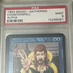 1993 MAGIC THE GATHERING ALPHA COUNTERSPELL PSA 9 NONE HIGHER - Image 5