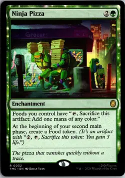 Ninja Pizza 32 Commander: Teenage Mutant Ninja Turtles Magic: The Gathering NM - Image 1