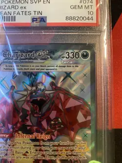 Pokemon 2024 Charizard EX Paldean Fates Tin PSA 10 Gem Mint - Image 2