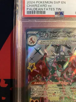 Pokemon 2024 Charizard EX Paldean Fates Tin PSA 10 Gem Mint - Image 3