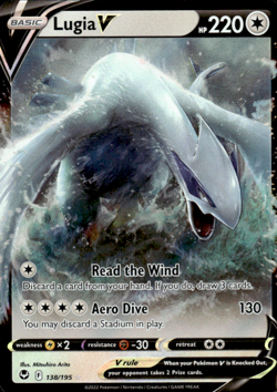 Pokemon TCG Lugia V SWSH12: Silver Tempest 138/195 Mitsuhiro Arita - Image 1