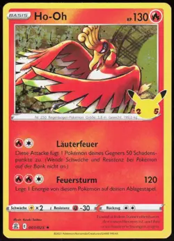 Pokemon TCG Ho-Oh Celebrations 1 - Image 1