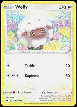 Pokemon TCG Wolly Schwert & Schild 153 - Image 1
