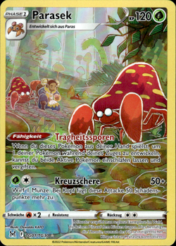 Pokemon Karten Parasek Selten Verlorener Ursprung TG01 NM - Image 1