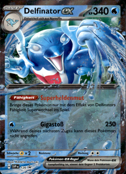 Pokemon TCG Delfinator-ex SVP Black Star Promos 126 - Image 1