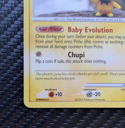 Pichu 93/123 Mysterious Treasures Non Holo Vintage 2007 Pokemon TCG LP Great - Image 5