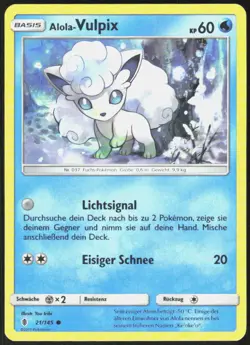 Pokemon TCG Alola Vulpix Stunde der Wachter 21 - Image 1