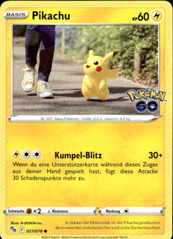 Pokemon TCG Pikachu Pokemon GO 027 Kouki Saitou - Image 1