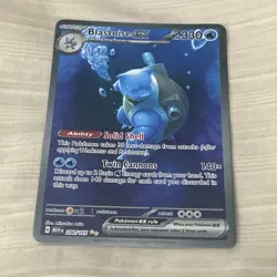 Blastoise ex 200/165 Special Illustration Rare SIR Pokemon 151 Full Art - Image 1