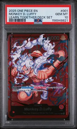 MONKEY D. LUFFY ST21-001 ONE PIECE LEARN TOGETHER DECK SET ONE PIECE PSA 10 - Image 1