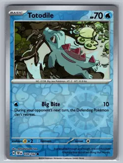 Totodile 039/162 Common Temporal Forces Pokemon Reverse Holo Near Mint - Image 1