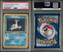 Lapras 1st Edition 1999 Fossil Holo PSA 7 10/62 Rare Vintage Pokemon Water Type - Image 3