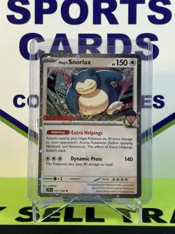 Hop’s Snorlax 117/159 Pokemon “GameStop” Journey Together Cosmic Holo - Image 1