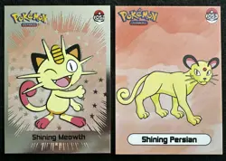 MEOWTH X PERSIAN LOT - POKEMON SHINY INFINITY CCG SILVER HOLO - Image 1