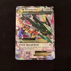 Pokemon TCG Mega-Rayquaza EX Roaring Skies Holo Rare Card 76/108 - Image 1