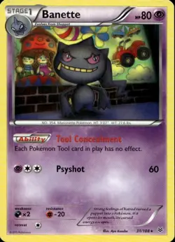 Banette 31/108 Rare Roaring Skies Pokemon Lightly Played - Image 1