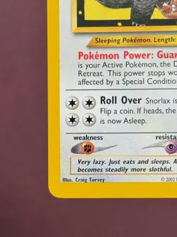 Pokemon 2002 Black Star Promo #49 Snorlax, Wizards of the Coast Vintage Eng NM - Image 5