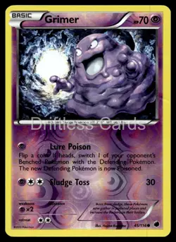 Grimer 45/116 Common Plasma Freeze Pokemon Reverse Holo MP - Image 1