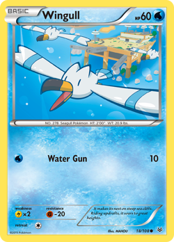 Wingull 18/108 Common Roaring Skies Pokemon LP - Image 3