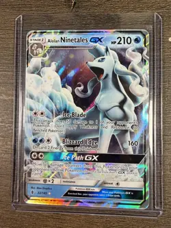 Alolan Ninetales GX 22/145 Holo Ultra Rare Guardians Rising Pokemon NM - Image 1