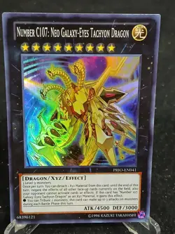 Yu-Gi-Oh! Number C107: Neo Galaxy-Eyes Tachyon Dragon PRIO-EN041 SR MP - Image 1