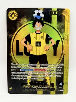 One Piece Luffy Soccer Special Doujin Kawaii Holo Art Card - Image 1