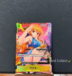 One Piece Card Chinese Nami OP06-101 Parallel Championship 25-26Regionals Season - Image 1