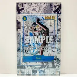 ONE PIECE TCG EXTENDED ART ACRYLIC CASE CARD SANJI OP06-119 SEC MANGA PRB02 CCG - Image 1